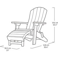 Кресло садовое Keter Comfort Adirondack chair серый 253519