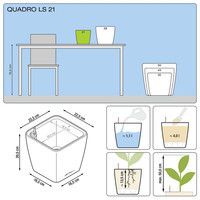 Умный вазон Lechuza Quadro Premium LS 21 4 л белый 16120