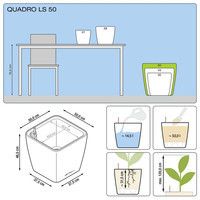 Умный вазон Lechuza Quadro Premium LS 50 53 л серый 16283
