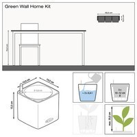 Фото Комплект Lechuza Green Wall Home Kit Color 48х6х14 см белый 13398