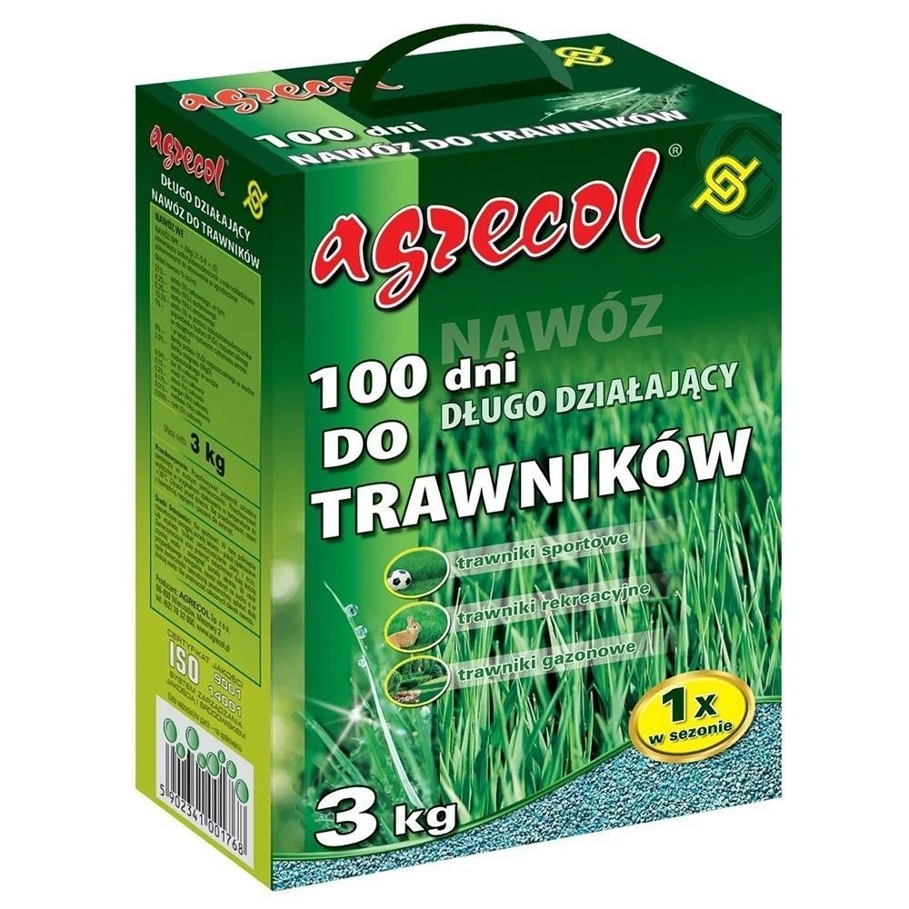 Удобрение Agrecol 100 дней удобрение для газона 3 кг 176