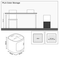 Модуль-хранилище Lechuza Pila Color темно-серый 15926