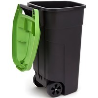 Контейнер для мусора Keter Refuse Bin O/W черный/зеленый 110 л 214125