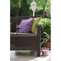 Фото Диван садовый Keter Corfu Love Seat Max с подушками коричневый 223207