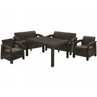 Фото Комплект садовой мебели Keter Bahamas Fiesta 2 дивана + 2 кресла + 1 стол коричневый 233615