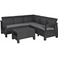 Комплект садовой мебели Keter Bahamas Relax 1 диван + 1 стол графит 233612