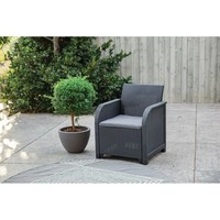 Комплект садовой мебели Keter Rosalie 1 диван + 2 кресла + 1 стол графит 249587