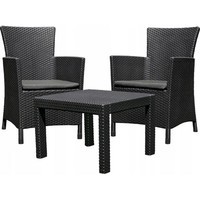 Комплект садовой мебели Keter Rosario balcony set 2 кресла + 1 стол графит 216777