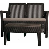 Комплект садовой мебели Keter Tarifa Set 1 диван + 2 кресла + 1 стол коричневый 223787