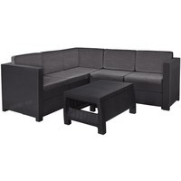 Комплект садовой мебели Keter Provence set with coffee table угловой диван + стол графит 227778