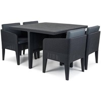 Комплект садовой мебели Keter Columbia set 5 pcs 1 стол + 4 кресла графит 247480