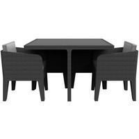 Комплект садовой мебели Keter Columbia set 5 pcs 1 стол + 4 кресла графит 247480