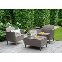 Фото Комплект садовой мебели Keter Salemo Balcony Set 2 кресла + 1 стол капучино 253202