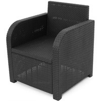 Комплект садовой мебели Keter Modena Set 1 диван + 2 кресла + 1 стол графит 218236